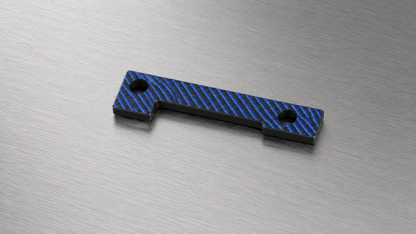 TC28 DIFF CASE TOP PLATE SET OF 4 / BLUE 3K TWILL CARBON