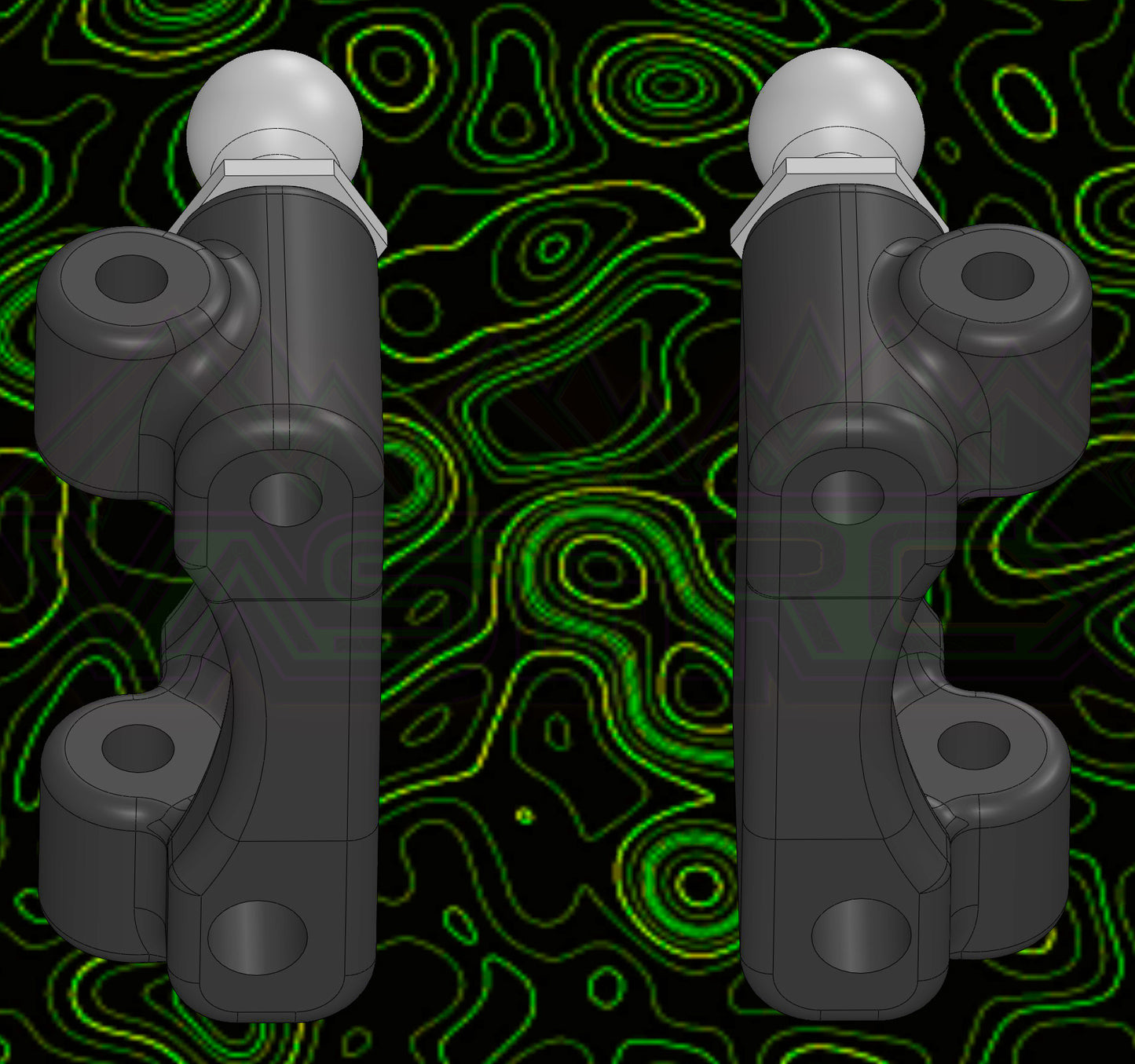 MICRO B R1 CASTER BLOCKS RIGHT LEFT SET