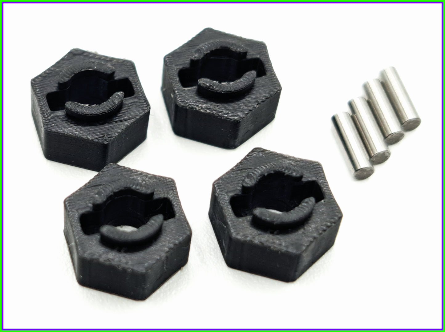 WHEEL HEXES / 7MM / PINS