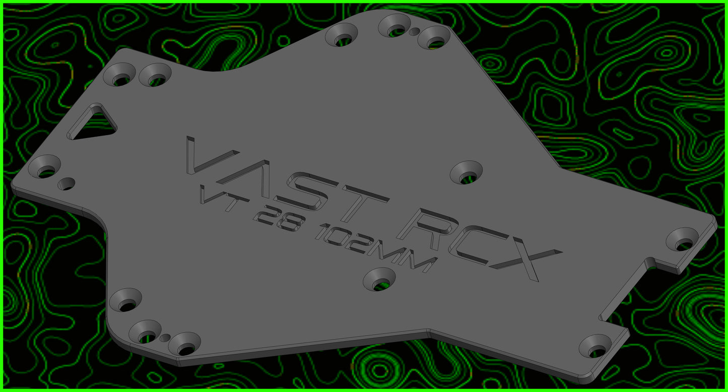 RC 28 TITANIUM CHASSIS 102MM FORMAT