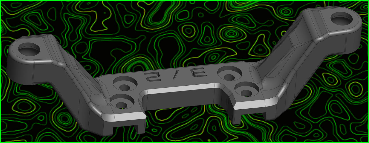 VRCX28 TEAM FRONT UPPER ARM 3/2 CAMBER CASTER BULKHEAD