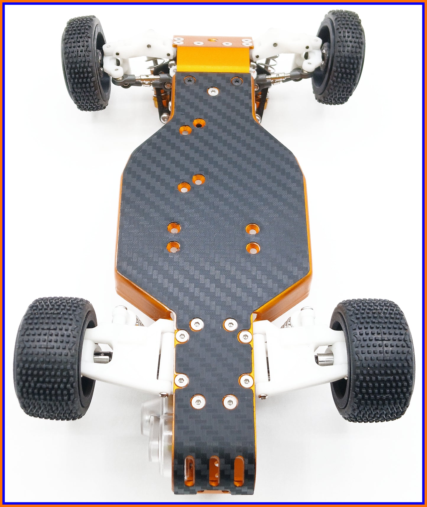 RC10 24 CHASSIS / NOSE SKID  SKUFF SKID CHASSIS PROTECTOR / BLACK CARBON PATTERN