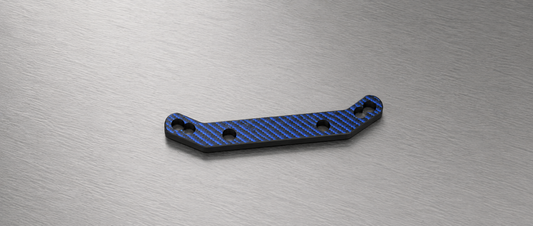 TC28 SHOCK TOWER  PLATE F R SET / BLUE 3K TWILL CARBON