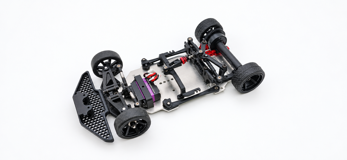 XPRESS PIXEL Z1 PRO TEAM TRUE 98mm STAINLESS STEEL CHASSIS AND REAR MOTOR POD PLATE SYSTEM