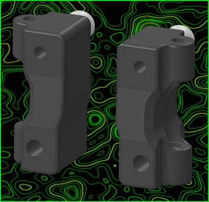 MICRO B T  RUGGED CASTER BLOCKS RL SET WITH BALL STUDS