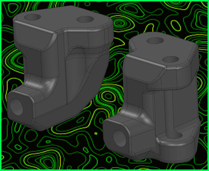 MINI B T FRONT CASTER BLOCKS RL SET