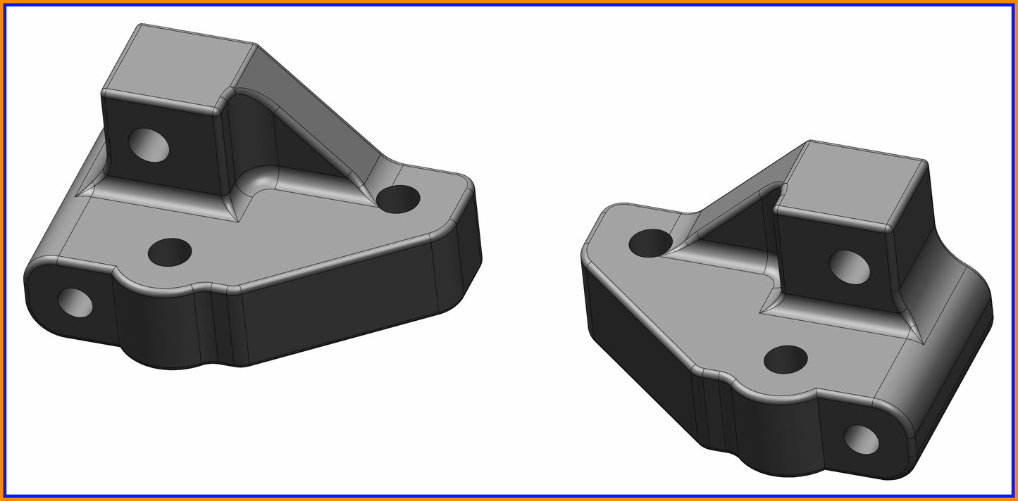 RC10 24 CLASSIC BUGGY FRONT CONTROL ARM MOUNTS R/L SET