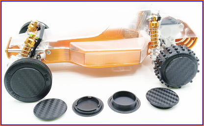 RC10 24 AERO DISC RIM INSERTS SET FRONT REAR CARBON PATTERN