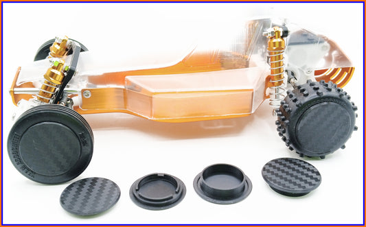 RC10 24 AERO DISC RIM INSERTS SET FRONT REAR CARBON PATTERN