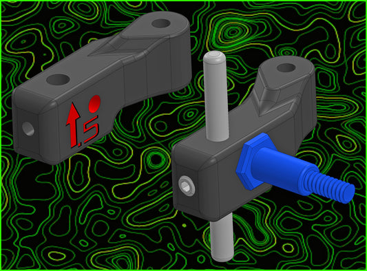 RC28 FRONT 0.5MM OFFSET STEERING ARMS RIGHT LEFT SET