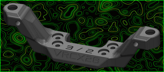 VRCX28 TEAM FRONT UPPER ARM 3/2 CAMBER CASTER BULKHEAD
