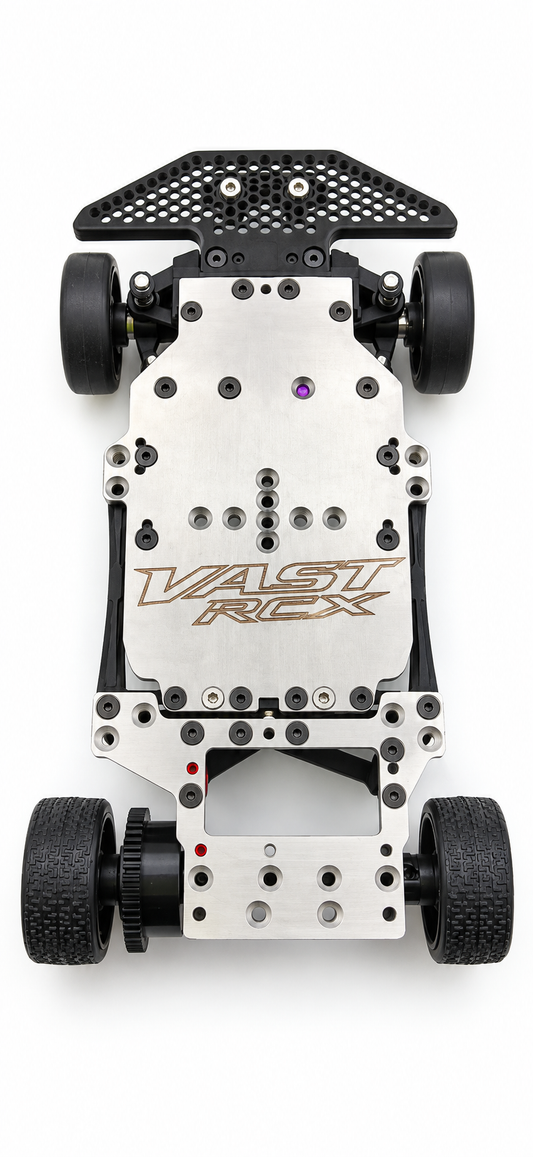 XPRESS PIXEL Z1 PRO TEAM TRUE 98mm STAINLESS STEEL CHASSIS AND REAR MOTOR POD PLATE SYSTEM