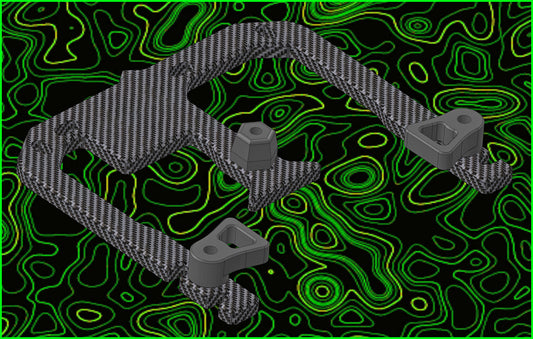 VRCX28 TEAM CARBON UPPER DECK WITH REAR  102 SLOTTED UPPER POD MOUNT
