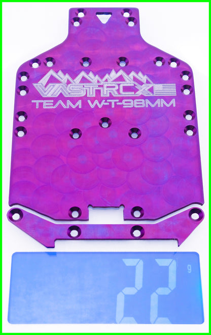 VRCX28 TEAM TRUE 98MM WIDE TITANIUM CHASSIS AND LOWER POD PLATE